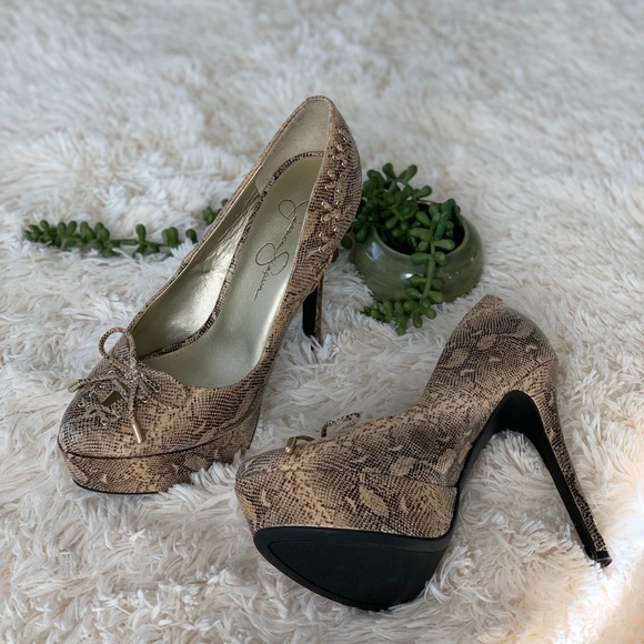 Jessica Simpson Shoes - Jessica Simpson Platform Snakeskin Heels